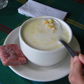 IMG 9767 Typisch gerecht van de streek Mazamorra melk met mais niet lekker