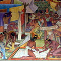 Mexico City Murales van Diego Rivera Handel en wandel
