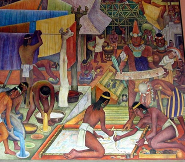 Mexico City Murales van Diego Rivera Handel en wandel