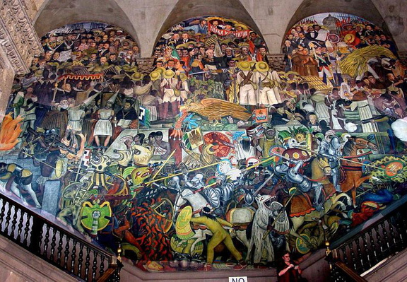 Mexico City Murales van Diego Rivera Mexico im Laufe der Jahrhunderte brawob