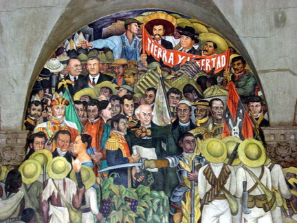 Mexico City Murales van Diego Rivera Tierra y libertad brawob