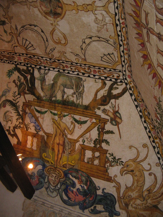 IMG 9129 Ook in Casa de Don Juan de Vargas vonden ze plafondschilderingen
