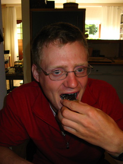 IMG 4233 - Eating bread with chocolate sprinkles