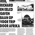 1990-01-02 4WD - Rob, Richard en eelco gaven baan op voor trip door afrika 